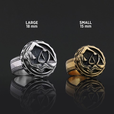Libra Zodiac Silver Ring