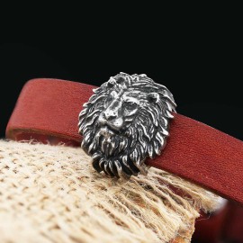 Lion Leather Bracelet