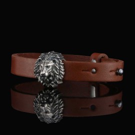 Lion Leather Bracelet