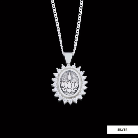 Lotus Flower Necklace, Buddhist Symbol Necklace, Stoned Buddhist Necklace, Lotus Jewelry, Women's Gift Accessory