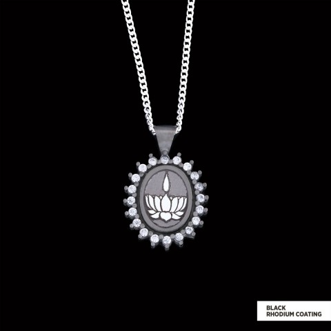Lotus Flower Necklace, Buddhist Symbol Necklace, Stoned Buddhist Necklace, Lotus Jewelry, Women's Gift Accessory