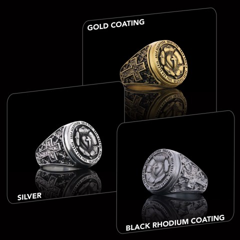 Lutheranism Ring, Rosae Crucis Ring, Rose and Cross Ring, Amorc Ring, Lutheranism Jewelry, Gift for Her, Gift for Him