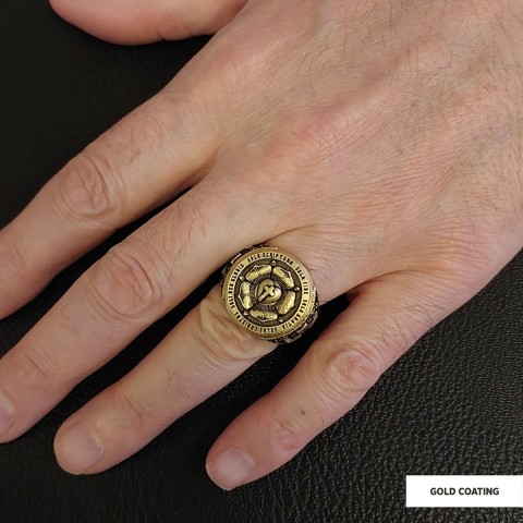 Lutheranism Ring, Rosae Crucis Ring, Rose and Cross Ring, Amorc Ring, Lutheranism Jewelry, Gift for Her, Gift for Him