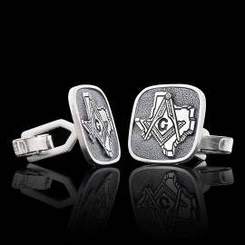 Masonic Country Map Sterling Silver Texas Masonic Cufflink