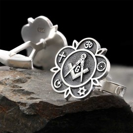 Masonic Special Design Silver Lodge Cufflink