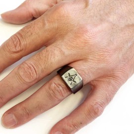 Masonic Lodge With G Ring, Masonic Rings, Freemason Ring, Master Mason Rings, Free Mason Ring
