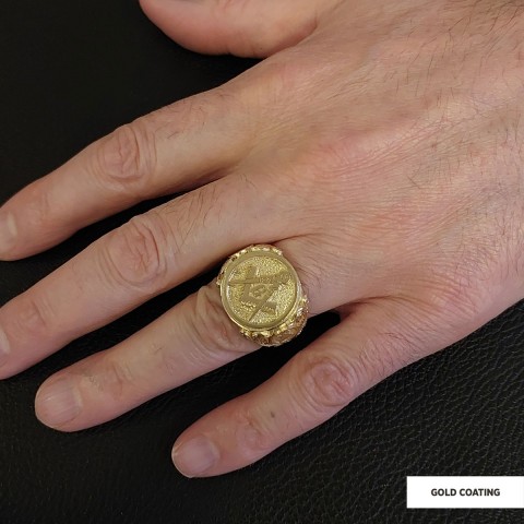 Masonic Ring, Antique Mason Ring, Elegant Mason Ring, Silver Jewelry Gift