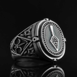Trowel Custom Masonic Ring, Celtic Lodge Masonic Ring, Signet Mason Ring, Mason Jewelry