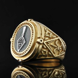 Trowel Custom Masonic Ring, Celtic Lodge Masonic Ring, Signet Mason Ring, Mason Jewelry