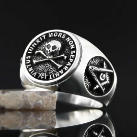 Morality Silver Masonic Ring, Special Masonic Ring, Freemasonic Ring, Master Mason Ring, Elegant Masonic Ring