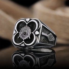 Freemason Special Design Sterling Silver Masonic Ring