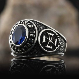 Masonic Silver Ring, Mystic Mason Ring, Mason's Emblem Ring