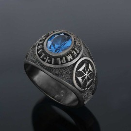 Masonic Silver Ring, Mystic Mason Ring, Mason's Emblem Ring