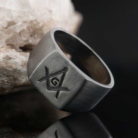 Masonic Lodge With G Ring, Masonic Rings, Freemason Ring, Master Mason Rings, Free Mason Ring