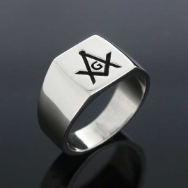 Masonic Lodge With G Ring, Masonic Rings, Freemason Ring, Master Mason Rings, Free Mason Ring
