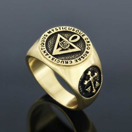 Rosae Crucis Ring, Personalized Rosae Crucis Ring, A Powerful Freemason Symbol