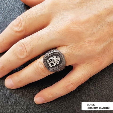 Heritage Family Crest Ring, Heraldic Family Crest Ring