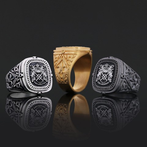 Personalized Family Crest Ring, Custom Family Crest Ring