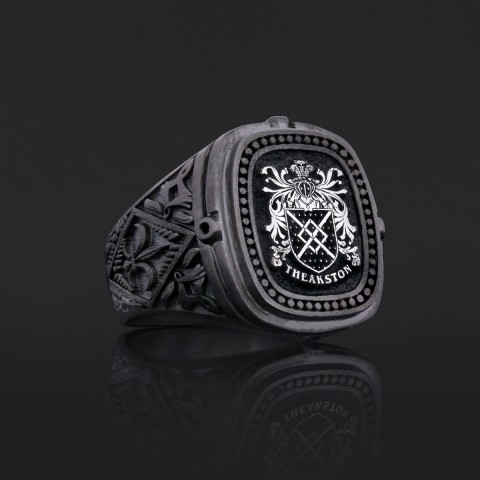 Personalized Family Crest Ring, Custom Family Crest Ring