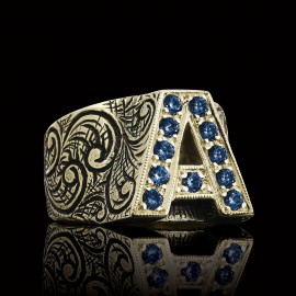 Monogram A Bold Alphabet Ring
