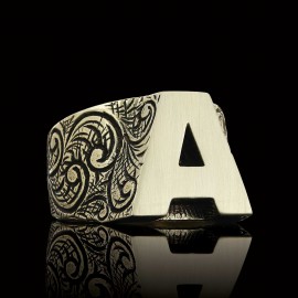 Monogram A Bold Letter Ring