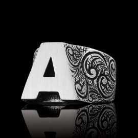 Monogram A Bold Letter Ring