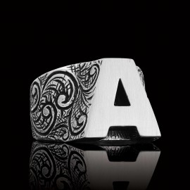 Monogram A Bold Letter Ring