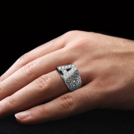 Monogram A Bold Alphabet Ring