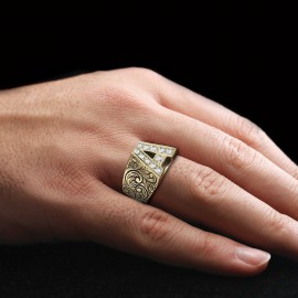 Monogram A Bold Alphabet Ring