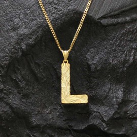 Monogram Special Design 925 Sterling Silver Letter L Necklace