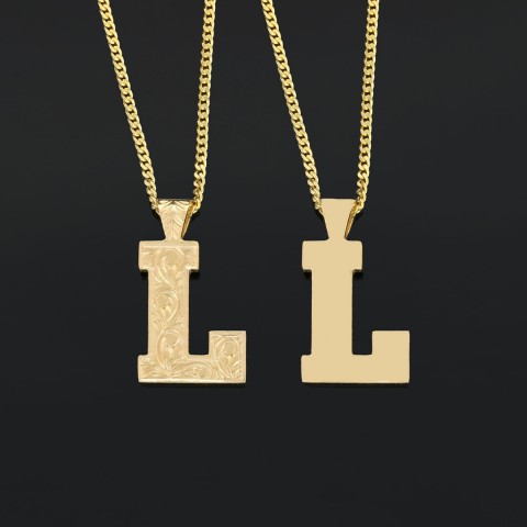 Monogram Special Design 925 Sterling Silver Letter L Necklace