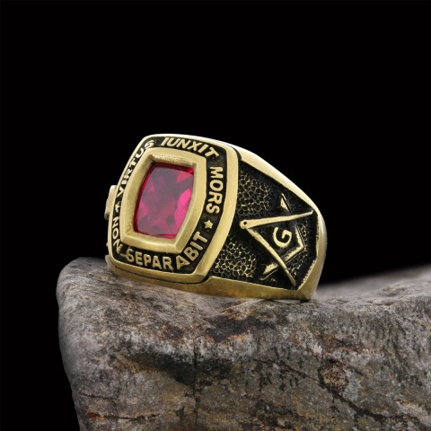 Mortality Masonic Ring, Handmade Mason Jewelry, Lodge Masonic Ring