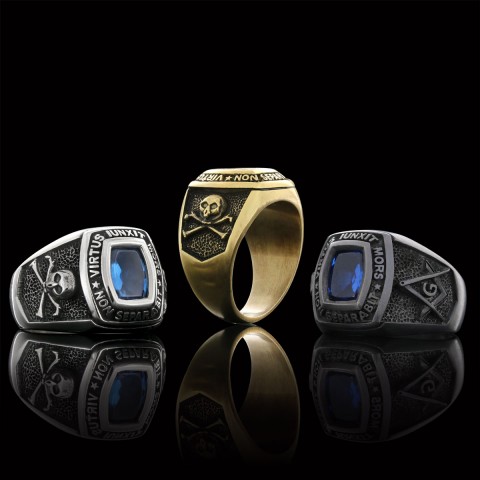 Mortality Masonic Ring, Handmade Mason Jewelry, Lodge Masonic Ring