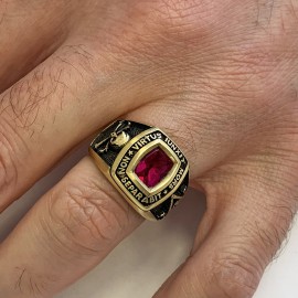 Mortality Masonic Ring, Handmade Mason Jewelry, Lodge Masonic Ring