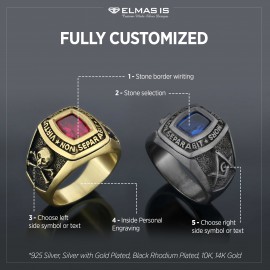 Mortality Masonic Ring, Handmade Mason Jewelry, Lodge Masonic Ring