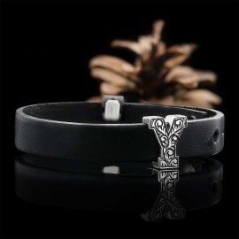 Motif Letter Y Leather Bracelet