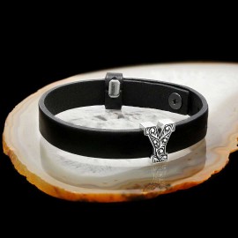 Motif Letter Y Leather Bracelet