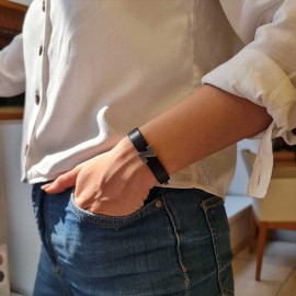 Motif Letter Z Leather Bracelet