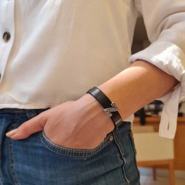 Motif Letter Z Leather Bracelet