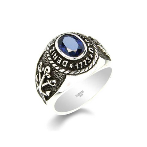 Naval Academy Silver Men's Ring
