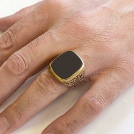 Onyx Sterling Silver Ring