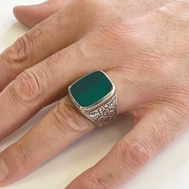 Onyx Sterling Silver Ring