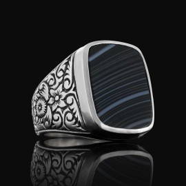 Onyx Sterling Silver Ring