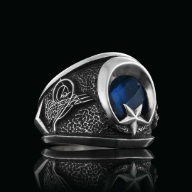 Ottoman Coat of Arms and Crescent&Star Men Ring