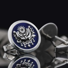 Ottoman State Coat of Arms Symbol Round Cufflink