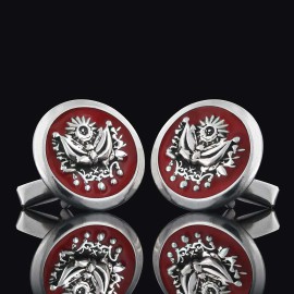 Ottoman State Coat of Arms Symbol Round Cufflink