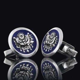 Ottoman State Coat of Arms Symbol Round Cufflink