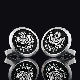 Ottoman State Coat of Arms Symbol Round Cufflink