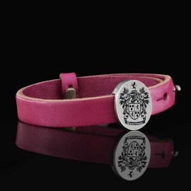 Oval Engraved Family Crest Bracelet