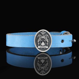 Custom Oval Signet Raised Family Crest Bracelet